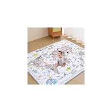 Alfombra de juego para bebés EAQ de 150 x 180 cm, plegable, lavable, extragrande, antideslizante, ideal para bebés