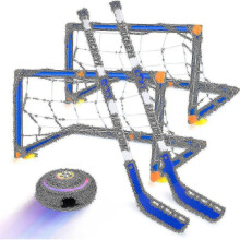 Hover Hockey Setti Lasten leluille, Hover Hockey -peli, jossa 2 maalia Led Light Air Hover -pallo, hauska