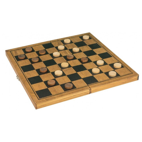 Gioco della Dama 29 X 29 Cm Legno Marrone
