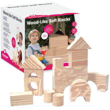 Edushape Houten Zachte Babyblokken voor Peuters 1-3 30 Stuks Regula