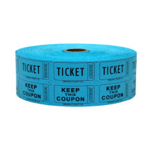 INDIANA TICKET CO 2 000 Boletos de rifa azules Rollo doble Calidad premium 5050 Boletos de rifa Boletos para eventos
