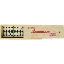 Double 6 Professionele Domino-tegels met Spinner in Houten Doos