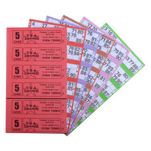 Bingo Jumbo 750 LIBROS 5 PÁGINAS TIRAS DE JUEGO DE 6 HOJAS DE BOLETOS DE TV NÚMEROS GRANDES EN NEGRITA
