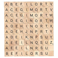 DSYJ Domino e giochi di tessere Tessere di lettere in legno Lettere di Scrabble per lavoretti - Decorazione regalo