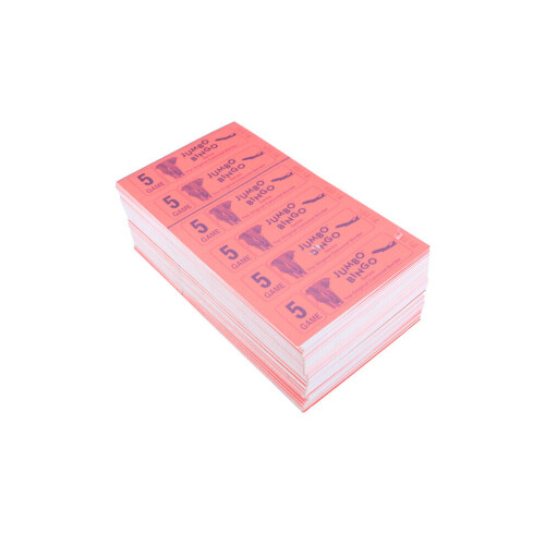 Libretti di biglietti Jumbo Bingo, 6 da visualizzare, 5 partite
