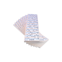 Bilhete Jumbo Bingo Individual, Pacote com 12 unidades, Cor Pêssego