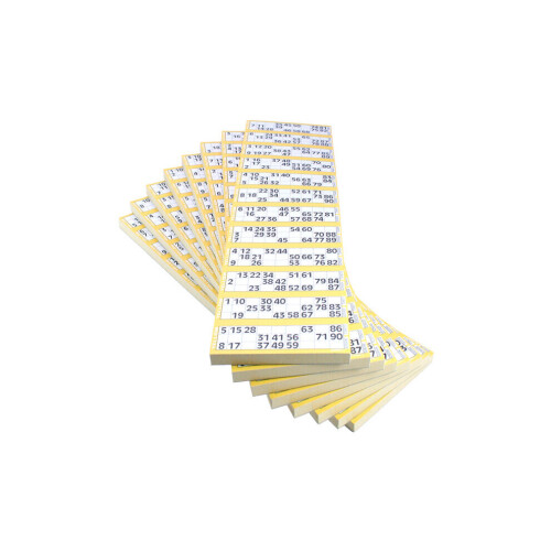 Jumbo-Bingo-Tickets einzeln, 12er-Pack, Gelb