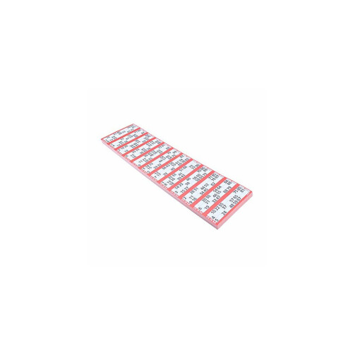 Jumbo-Bingo-Tickets einzeln, 12er-Block, rot