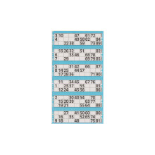 Pacote com 6 cartelas individuais de bingo Jumbo, azul