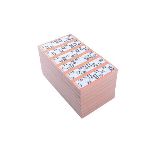 Jumbo-Bingo-Tickets einzeln, 6er-Pack, Orange