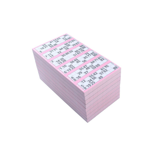 Jumbo-Bingo-Tickets einzeln, 6er-Packung, Pink