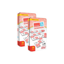 Jeu de dominos Junior Learning JRL664-2 Contraction Match & Learn, rouge, 7 ans et plus - Lot de 2