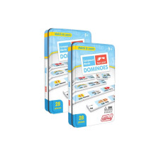 Jeu de dominos Junior Learning JRL668-2 : mots composés, bleu, à partir de 5 ans - Lot de 2