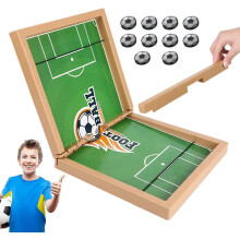 Snel puckspel, snel slingpuckspel met 10 pucks, opvouwbaar tempo puck sling tafelvoetbalspel