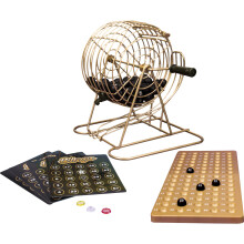 Juego de bingo familiar Fizz Creations Blingo Gold con tambor metálico