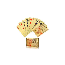 KAV - Cartas de pôquer/cassino/ouro 24K, baralho à prova d'água para festas, feriados e jogos (libra)
