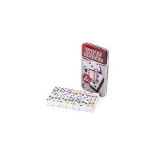 KAV Double 6 Dominos à points colorés dans une boîte Dominos Double 6 Dominos Jeu de dominos Dot Design Noir