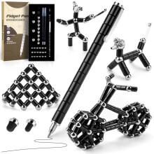 Fidget Pen, Fidget Toys mit Kugelschreiber und Magnetkugeln, Multifunktionaler Stressabbau Magnetischer Cool Pen