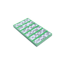 Bilhete Jumbo Bingo Individual, 6 para View Pad, Verde