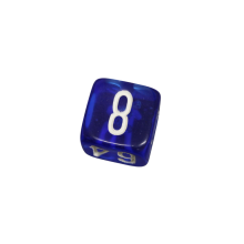 Iso jäänsininen 22 mm backgammon tuplakuution vaihtonoppaa
