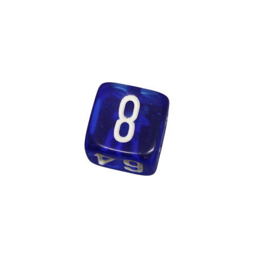 Iso jäänsininen 22 mm backgammon tuplakuution vaihtonoppaa