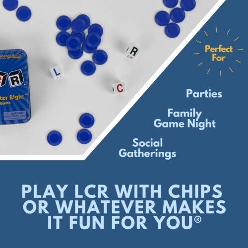 LCR Vasen keskioikea noppapeli - Blue Tin 2