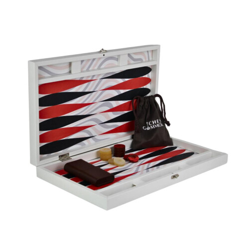 Leatherette Illusion Design Backgammon Set 23 Inch 2