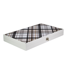 Set da backgammon in similpelle con motivo in flanella da 23 pollici