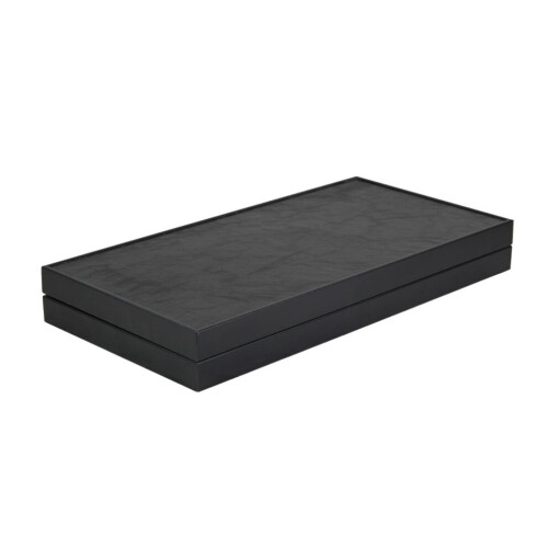 Set da backgammon in similpelle nera da 19 pollici 2