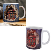 Tazza da caffè in ceramica multifunzionale 3D per libreria, da scaffale, per la casa