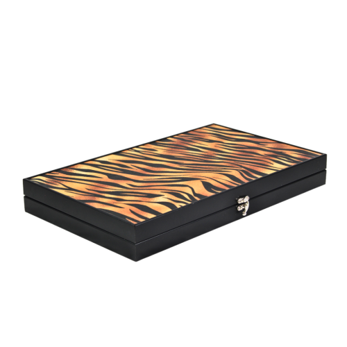 Leatherette Safari Design Backgammon Set 23 tuumaa