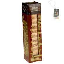 KS Tumbling Tower Game 72 Stukken Uitdagende Bouwstenen Hout Stapelen Balanceren Rugzakken Nachtspel voor