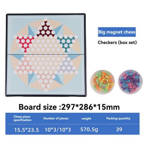 Magnetisch damspel 2-in-1 multifunctioneel schaakbord educatief speelgoed groot 2