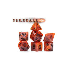 Gate Keeper Games GKGAE481 Cubo Aether Dice Fireball Jogo de tabuleiro, conjunto de 7