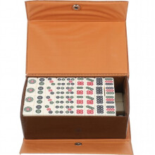 Set di gioco Mahjong, mini Mahjong cinese, set di tessere portatili, set di tessere da viaggio, giochi da tavolo