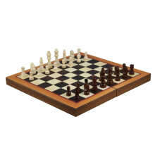 Manopoulos shakki- ja backgammon-setti, punainen tammi, 19 tuumaa