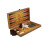 Manopoulos Chess & Backgammon Set Burl Olive 19 tuumaa 5