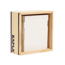 KAPLA 40 Vierkanten Wit - Houten Bouwset 40 Witte Bouwplanken