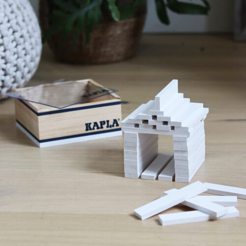 KAPLA 40 Carrés Blancs - Jeu de Construction en Bois 40 Planches de Construction Blanches 2