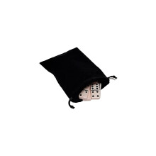 Marion Domino Double Six 6 Creamy Blush Tiles Jumbo Tournament Professional Size with Spinners in Black Elegant