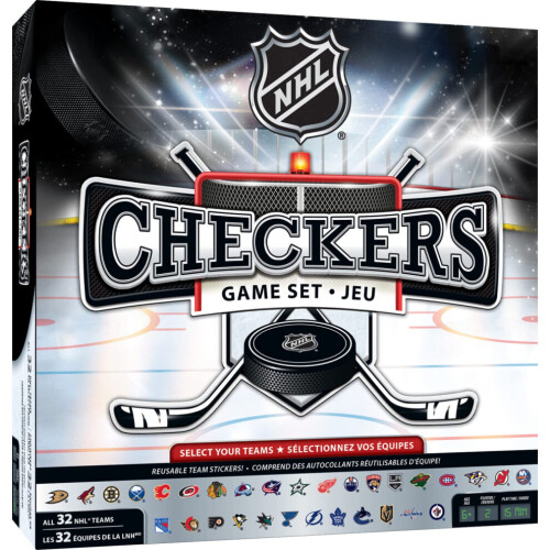 Masterpieces NHL Full League Version Checkers Board Game Team Color 13