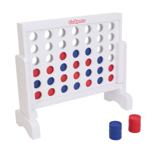 GoSports Premium 4 in a Row Game da 1 piede di larghezza. Scegli tra bianco classico o tinta scura, con monete
