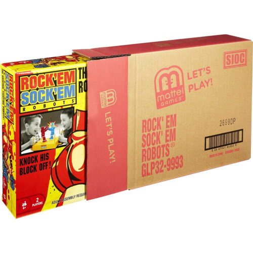 Mattel Games Rock 'Em Sock 'Em Robots Gioco per bambini Robot da combattimento con 1
