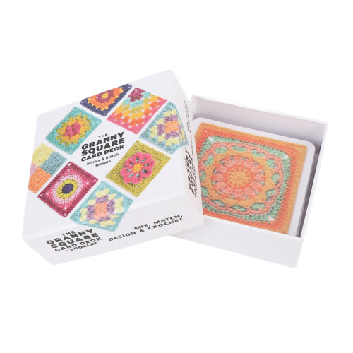 Granny Square Card Deck Paper Versatile Techniques Beginner Friendly Portable Crochet Squares Card Gift 1