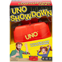 Mattel Games Uno Showdown Perhekorttipeli 7-vuotiaille ja sitä vanhemmille lapsille GKC04