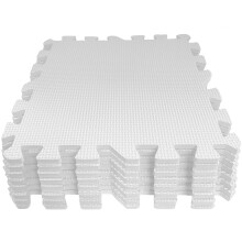 Juego de tapetes de espuma entrelazados Grendle de 30,5 x 30,5 x 1 cm (8 piezas blancas)