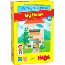 HABA 306355 My Very First Games- My Home, Kaksi kodikasta peliä 1-4 pelaajalle 2-vuotiaista ylöspäin