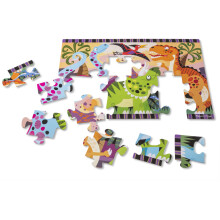 Melissa & Doug Dinosaur Dawn - Rompecabezas gigante para piso (24 piezas, 2 x 3 pies)