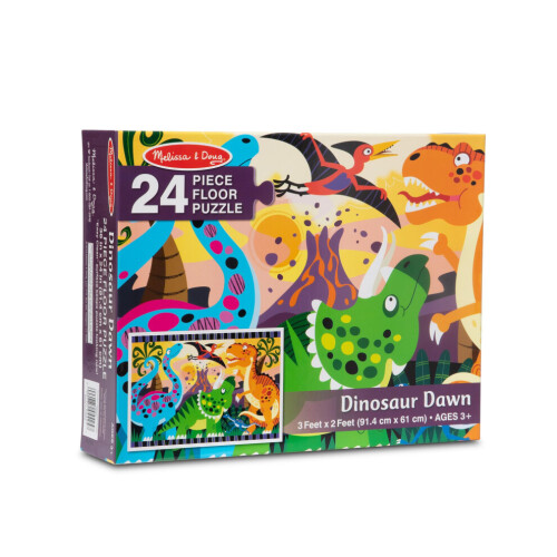 Puzzle de sol géant Melissa & Doug Dinosaur Dawn (24 pièces 2 x 3 pieds) 2