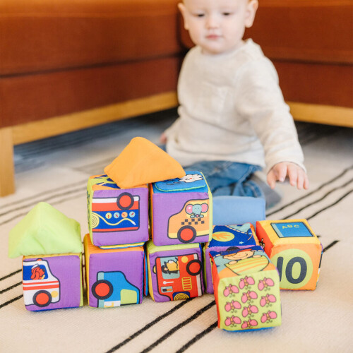 Conjunto de blocos macios para combinar e construir para crianças Melissa & Doug Ks 1